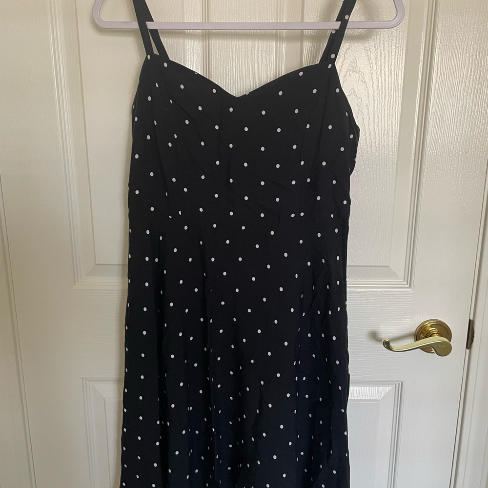 Elegant Black Polka Dot Dress